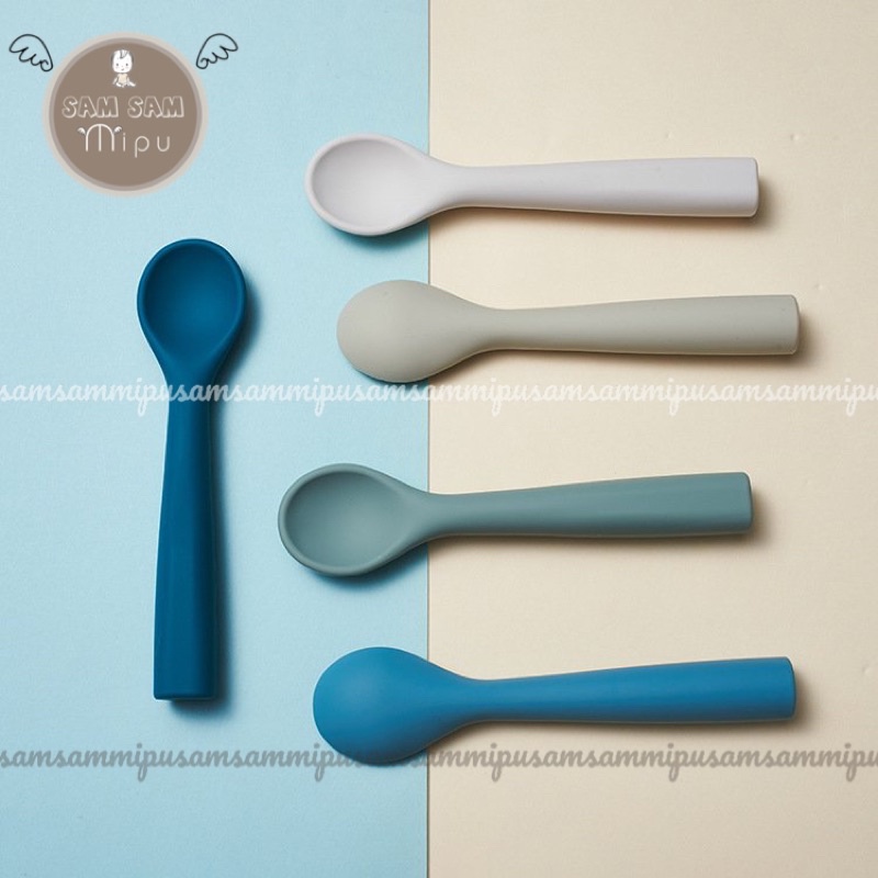 Ảnh Thật Thìa Silicon Nhiều Màu Cho Bé Ăn Dặm Không Chứa BPA Và Chất Độc Hại Khác - Shop Mẹ Sam