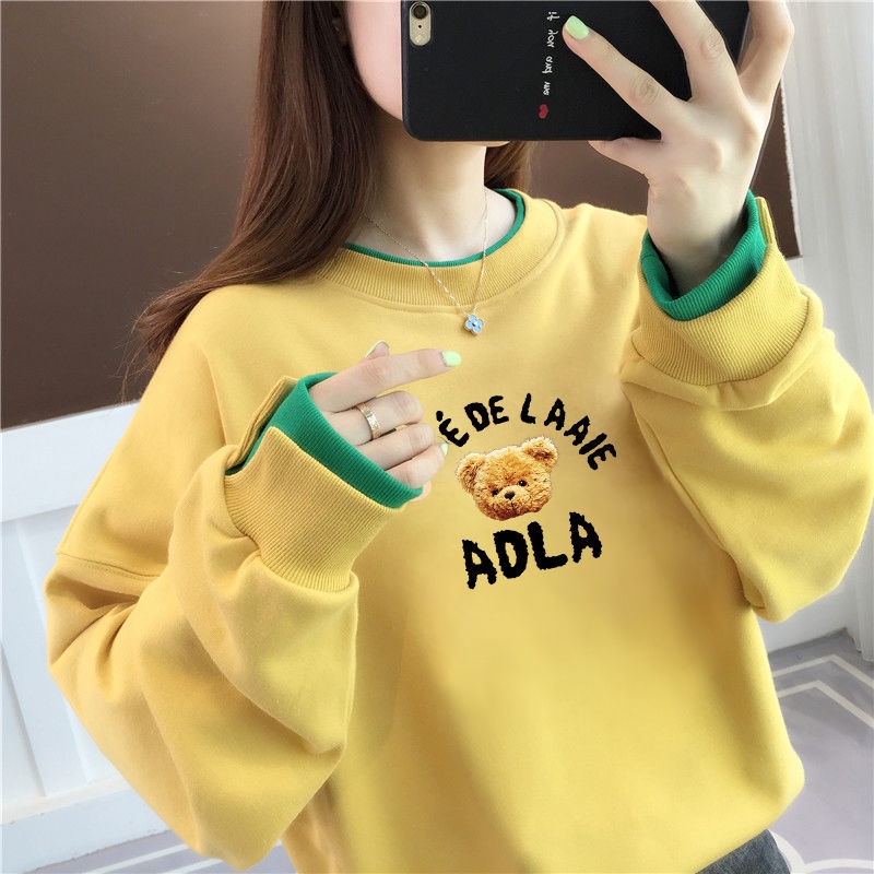 Áo Sweater Tay Dài Dáng Rộng In Hoạt Hình Thời Trang Mùa Thu 2022 Cho Nữ