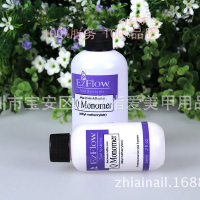 Nước hỗ trợ đắp hoa nổi, đắp móng bột làm móng hiệu Ezflow chai 118ml