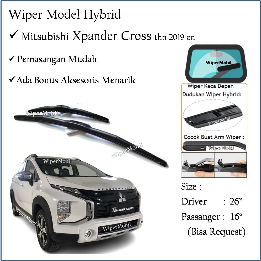 Cần Gạt Nước Kính Chắn Gió Cao Cấp Cho Ô Tô Mitsubishi Xpander Cross 2019 2020 2021 2023