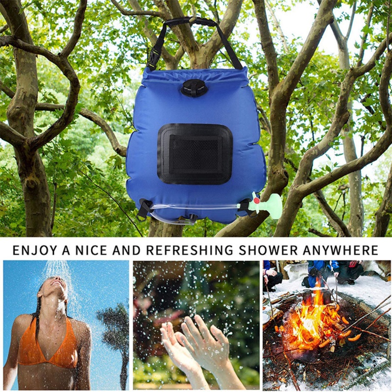 Túi Đựng Nước Tắm Sử Dụng Năng Lượng Mặt Trời Dung Tích 20L Tiện Dụng