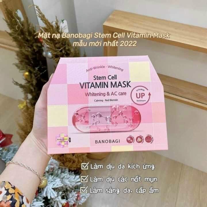 Hộp 10 Miếng Mặt Nạ Banobagi Stem Cell Vitamin Mask Mẫu 2022
