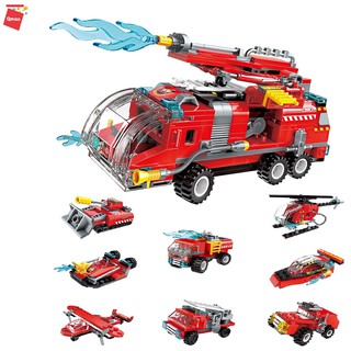 Bộ đồ chơi xếp hình QMAN 1805 - Biệt Đội Xe Cứu Hỏa