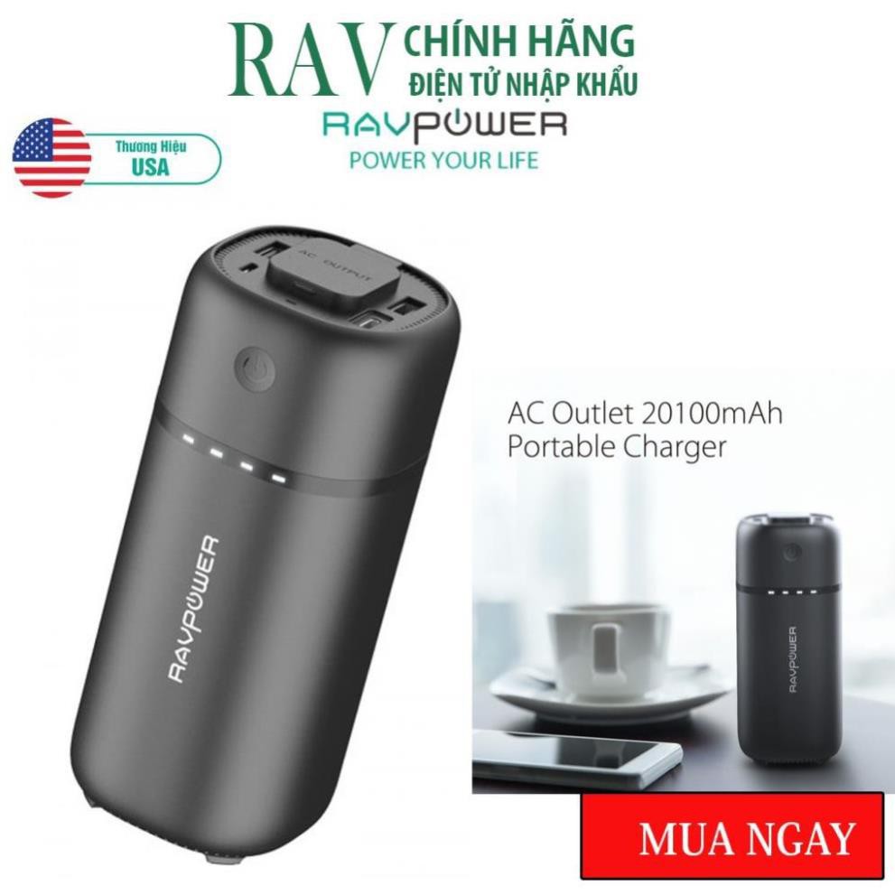 Pin Sạc Dự Phòng Cho Laptop RAVPower 20100mAh RP-PB105 - Thương hiệu USA- HÀNG CHÍNH HÃNG