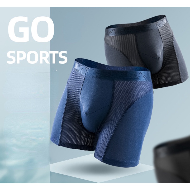 Quần Lót Boxer Hai Lớp Mềm Mại Thoáng Khí Thoải Mái Dành Cho Nam 256