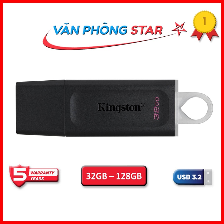 USB kingston 3.2 Gen 1 tại VANPHONGSTAR chính hãng bảo hành 5 năm dung lượng USB 32GB - USB 64GB - USB 128GB