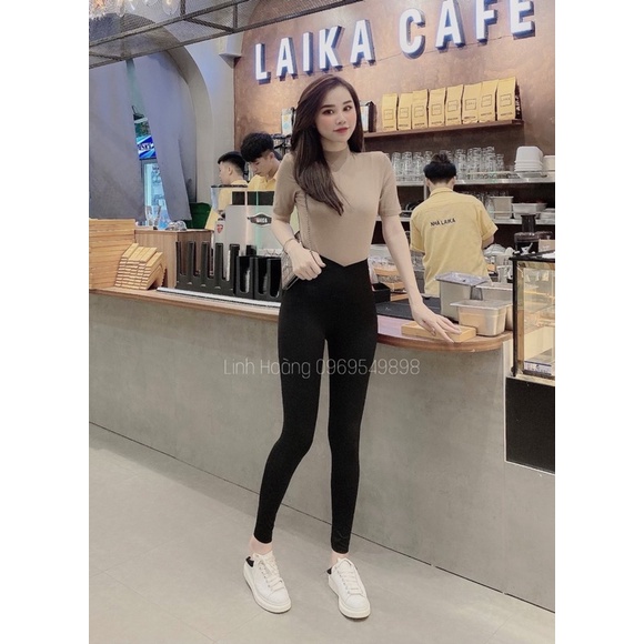 quần legging cạp trơn cao gen bụng hàng tqxk