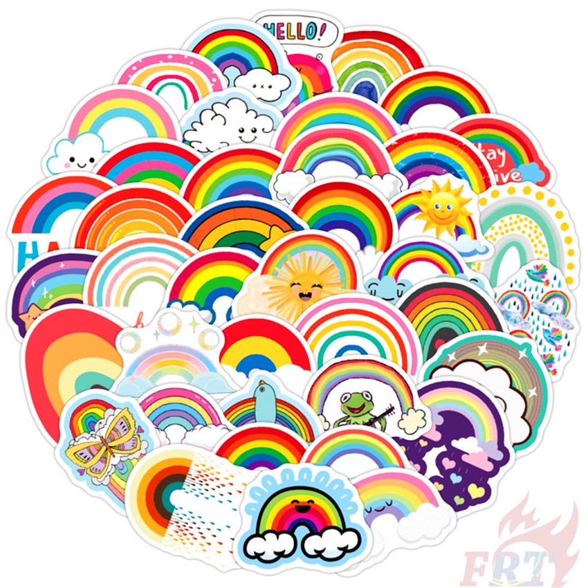 ❉ Xin chào! Cầu Vồng Meet - Sê-Ri Cầu Vồng Encounter 01 Hình Dán ❉ Bộ 50 Miếng Dán Chống Thấm Nước Họa Tiết Thời Trang Dùng Trang Trí