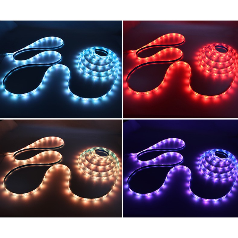 BỘ DÂY LED DÁN RGB SIÊU DÀI 10 20 MÉT NHÁY THEO NHẠC TRANG TRÍ NHÀ PHÒNG BÀN LÀM VIỆC