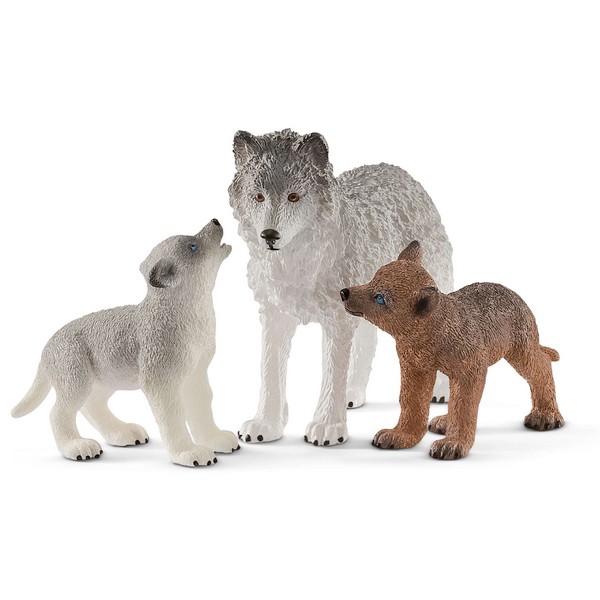 Đồ chơi Schleich Đức - Ba mẹ con Chó Sói - Mã SP 42472