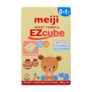 Sữa Meiji Thanh 0-1 Infant Formula EZcube Hộp 432g (7.2021)