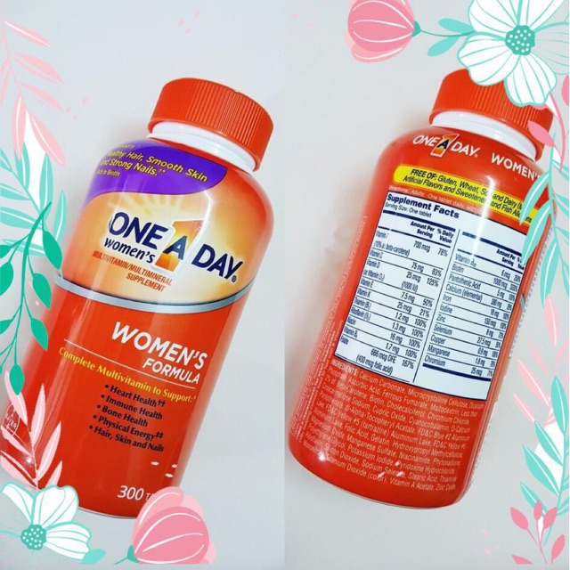 Viên uống dinh dưỡng One A Day Women's Multivitamin Formula Của Mỹ - 300 viên