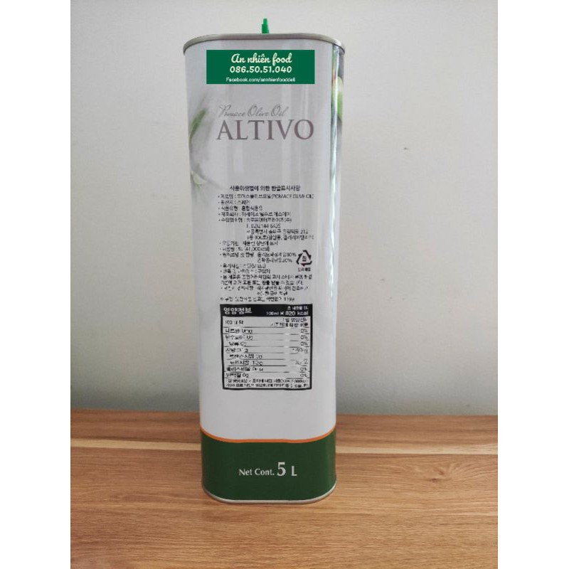 Dầu Oliu Pomace Olive Oil Altivo 5Lít nhập khẩu Tây Ban Nha