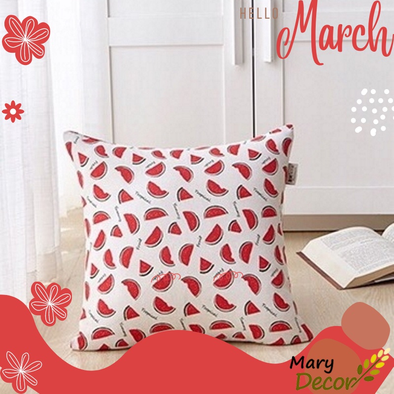 Gối tựa sofa Mary Décor - họa tiết Dưa hấu G-F10