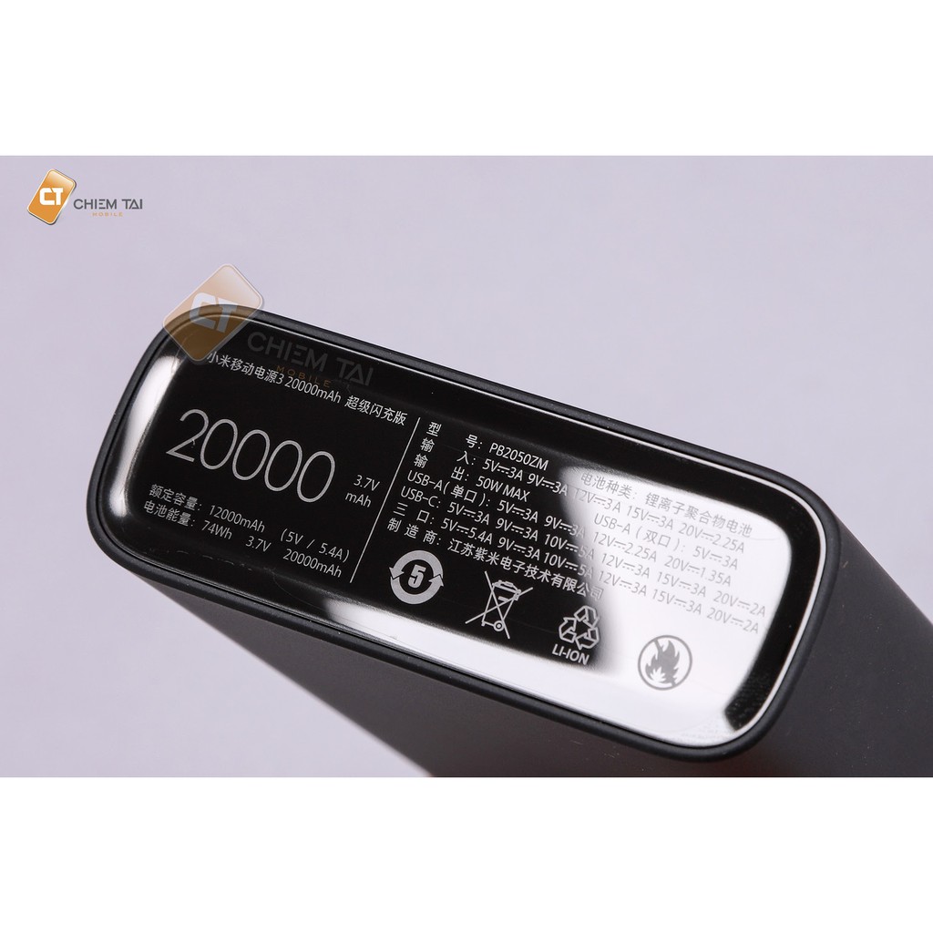 Pin Sạc dự phòng MI 3 20000 mAh - Hàng chính hãng | BigBuy360 - bigbuy360.vn
