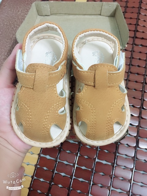 GIÀY TẬP ĐI SANDAL CÓ CHÍP KÊU CHO BÉ (có ảnh thật)