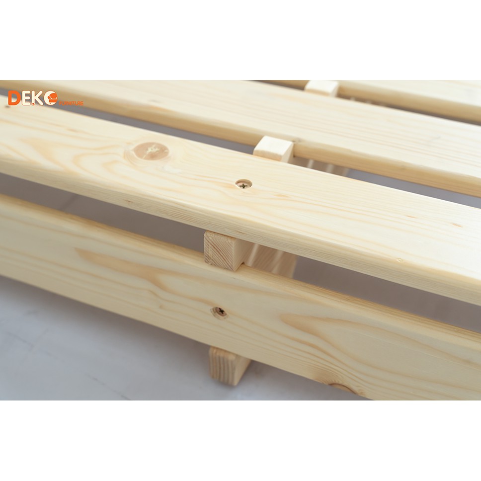 Giường pallet cải tiến có đầu giường DEKO FURNITURE DK06