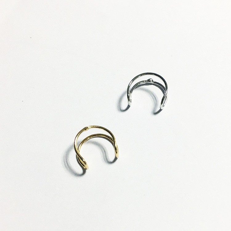 Bông Tai Dạng Kẹp Chữ u Đôi Không Xỏ Lỗ Phong Cách Âu Mỹ Tối Giản Dành Cho Nam Nữ A70
