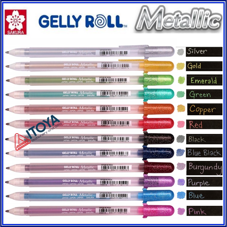 Bút Sakura Gelly Roll Metallic full màu