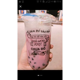 Ly bầu PP trà sữa 700ml in theo yêu cầu ( 500 ly)