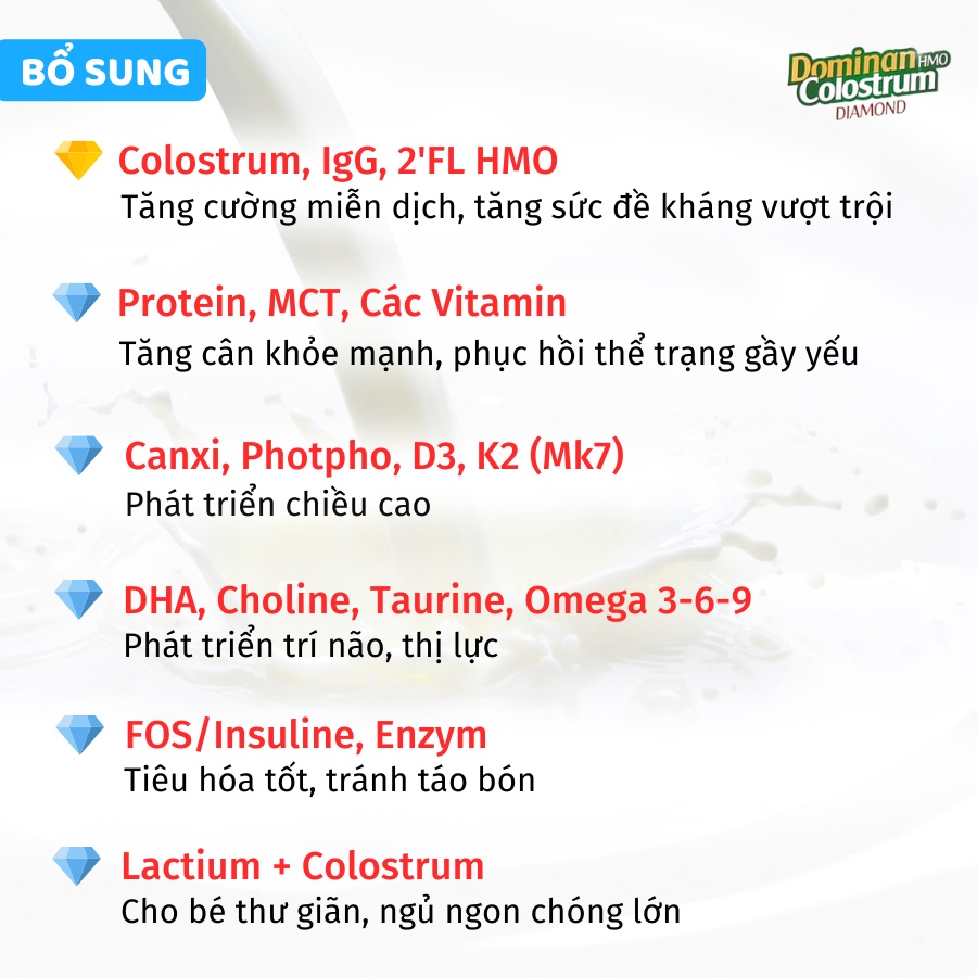 Sữa Dominan Colostrum HMO số 1,2,3 Hộp 800g & 400g Chính Hãng