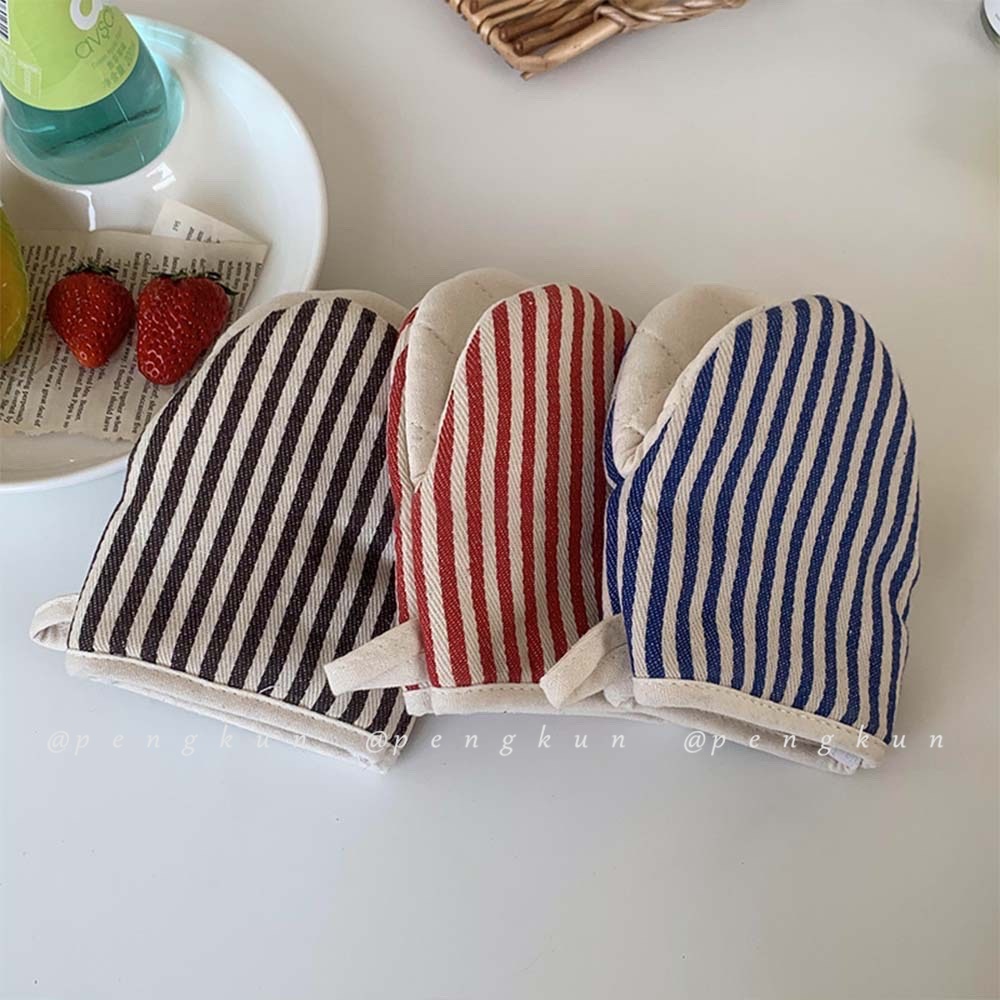 Găng Tay cotton Lanh Dày Dặn Cách Nhiệt Chống Bỏng Phong Cách Nhật Bản Tiện Dụng Cho Gia Đình