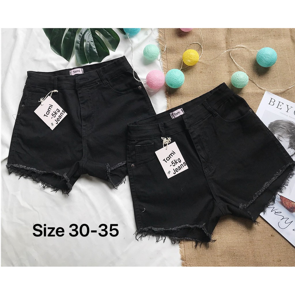 [Mã WASTMAY giảm 15% tối đa 30K đơn 150K] Quần Short Jean Nữ Đen Co Giãn Size lớn 30 đến 35 | BigBuy360 - bigbuy360.vn