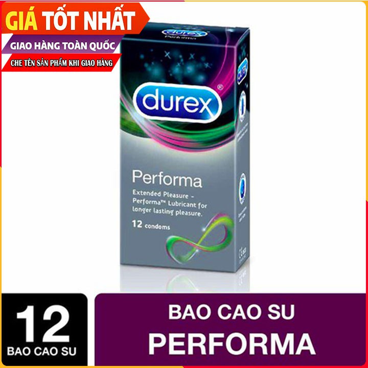 [Combo] ️🎉 Bao cao su Durex Performa Chống Xuất Tinh Sớm (Hộp 12 Bao) ️🎉 Gel Bôi Trơn  Durex KY Jelly 50g