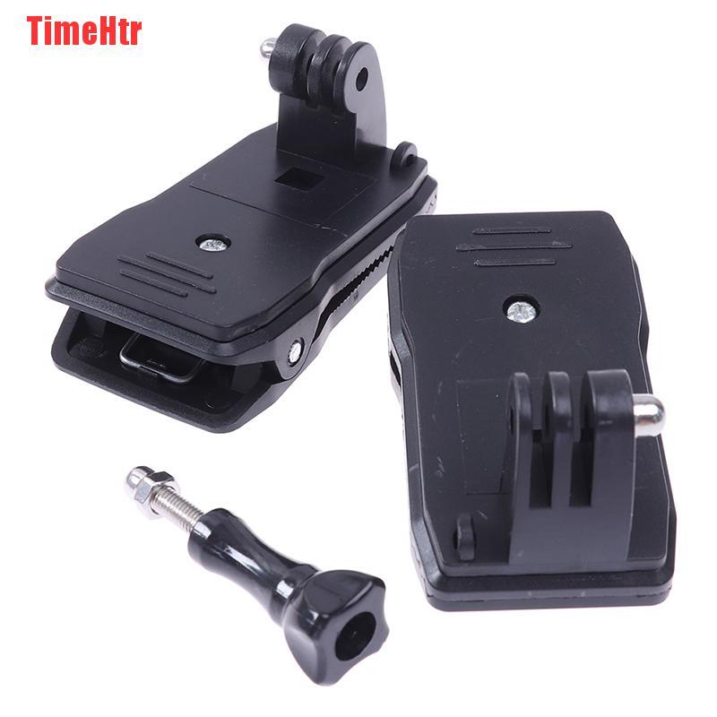 TimeHtr Action Camera Clip For Hero 7 6 5 4 Mount 360 Degree Rotary Clip Backpack Mount