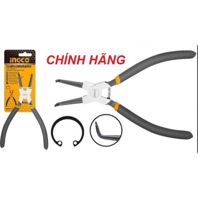 ĐỒ NGHỀ INGCO Kềm mở phe vòng ngoài mũi cong HCCP011751 (Cam kết Chính Hãng 100%)