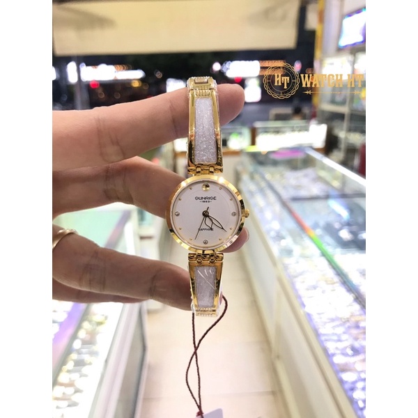 Đồng hồ nữ SUNRISE 9957SA full hộp, thẻ chính hãng, Kính Sapphire chống xước