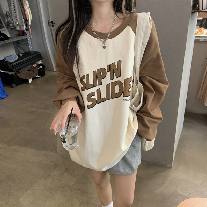 Áo Thun Tay Dài oversize Thời Trang Cho Nữ