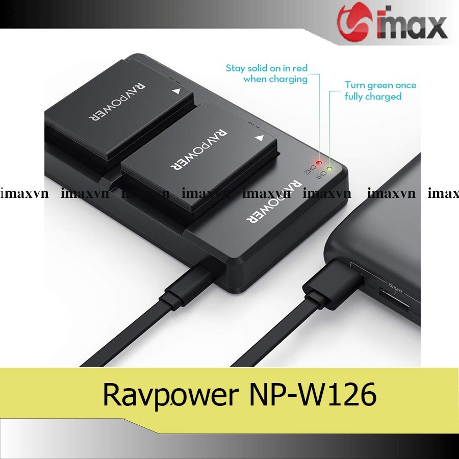 Combo pin sạc máy ảnh Ravpower cho Fujifilm NP-W126S