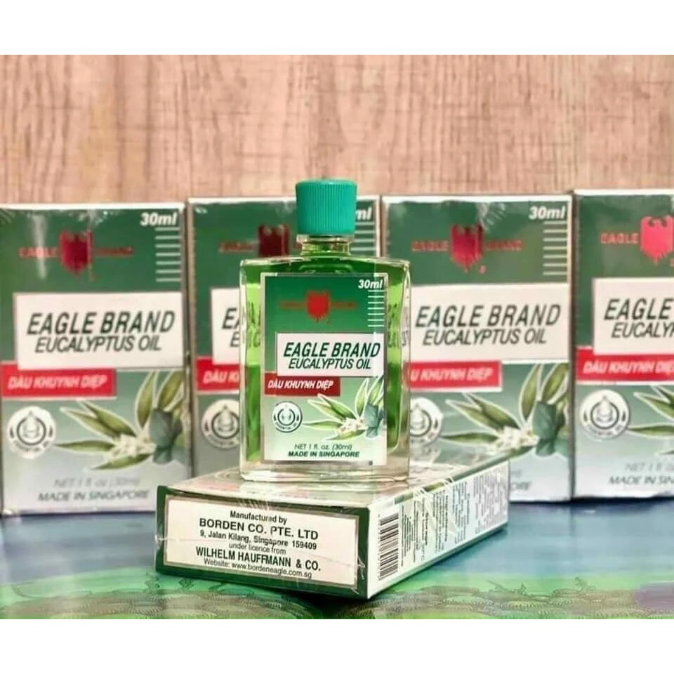 Dầu Khuynh Diệp Con Ó  EAGLE BRAND EUCALYPTUS OIL 30ML - 2 NẮP Singapore Sản Xuất