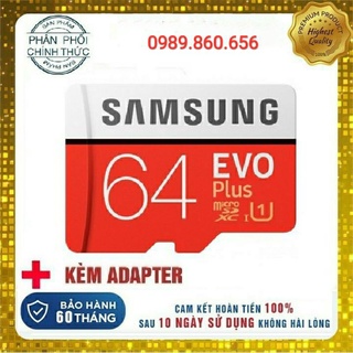 ✗❡㍿Thẻ nhớ Samsung 64GB tốc độ cao up to 100MB/s hỗ trợ quay video full HD, 2K, 4K