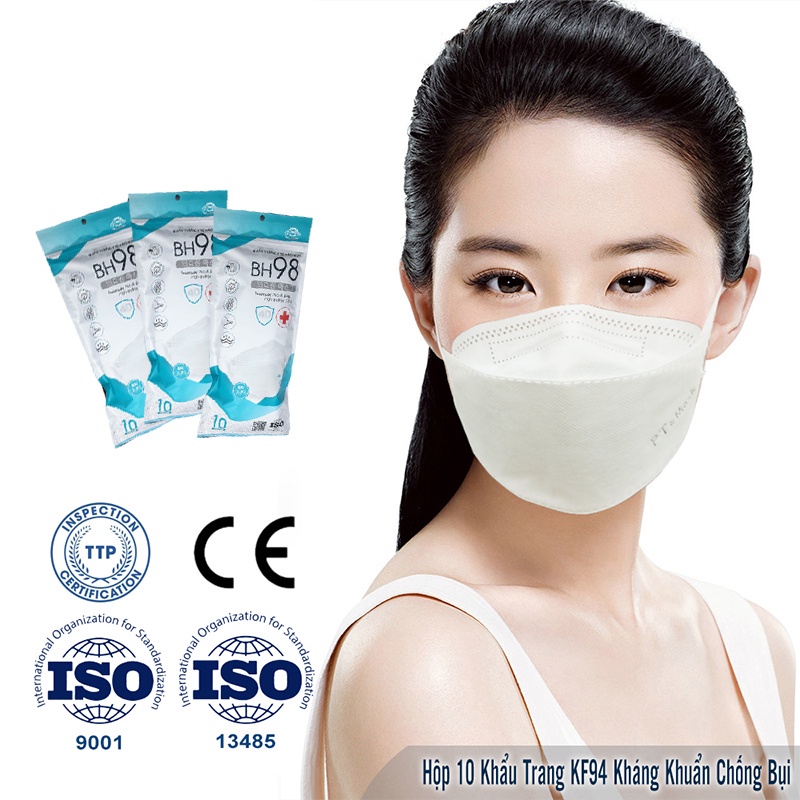 Khẩu trang 4D KF94 chống bụi mịn và vi khuẩn của Hàn Quốc