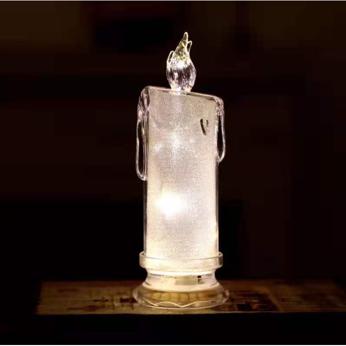Nến điện tử nến băng đá tan chảy có đèn LED để bàn trang trí lung linh