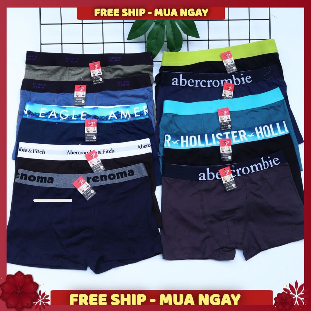 COMBO 10 Quần Lót Đùi Nam ❤️FREESHIP❤️ Quần lót Boxer Nam cho moi lứa tuổi vải thun cotton từ 40kg-75kg