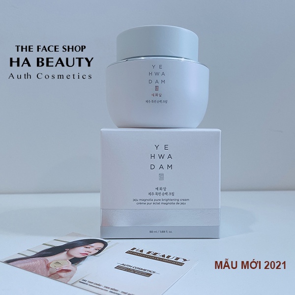 Kem dưỡng ẩm sáng trắng da phục hồi tái tạo da The Face Shop Yehwadam Jeju Magnolia Pure Brightening Cream 50ml