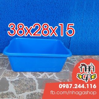 Khay Xanh 38x28x15 - Khay Nhựa Xanh Nuôi Cá , Khay Ép Cá Khay Dưỡng Cá