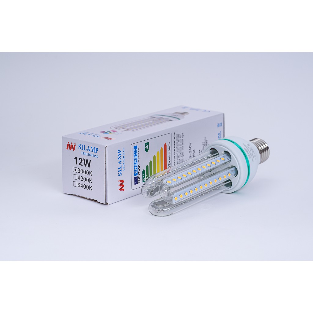 BÓNG ĐÈN LED COMPACT 3U - 4U E27 SIÊU SÁNG TIẾT KIỆM ĐIỆN CHÍNH HÃNG SILAMP