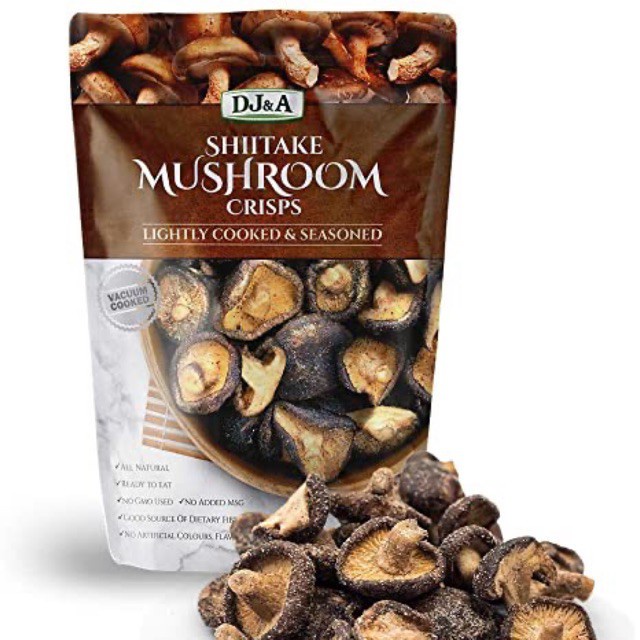 Nấm đông cô Shiitake Mushroom Crisps của Úc sấy khô gói 225gr giúp tăng đề kháng bổ gan hệ tiêu hóa