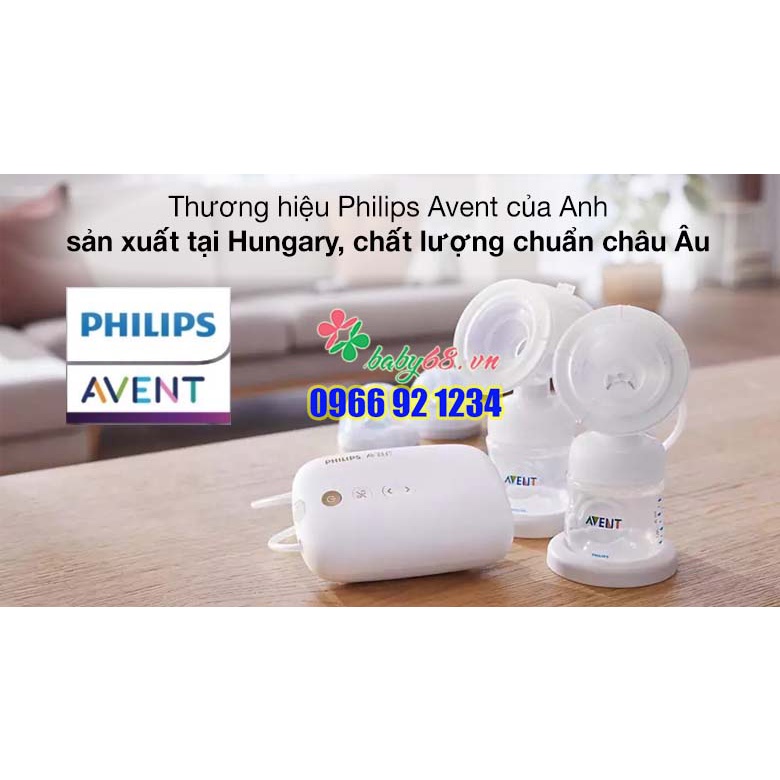 Máy hút sữa điện đôi Philips Avent Eureka Plus SCF394/11