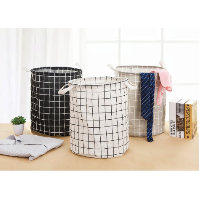 Giỏ đựng quần áo bằng vải gấp gọn tiện dụng