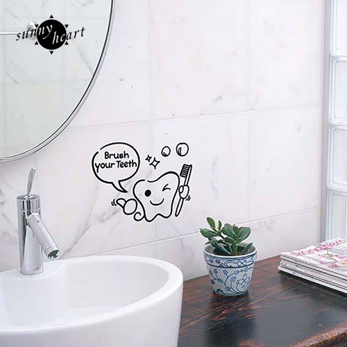 Miếng dán tường trang trí nội thất hình răng sáng tạo