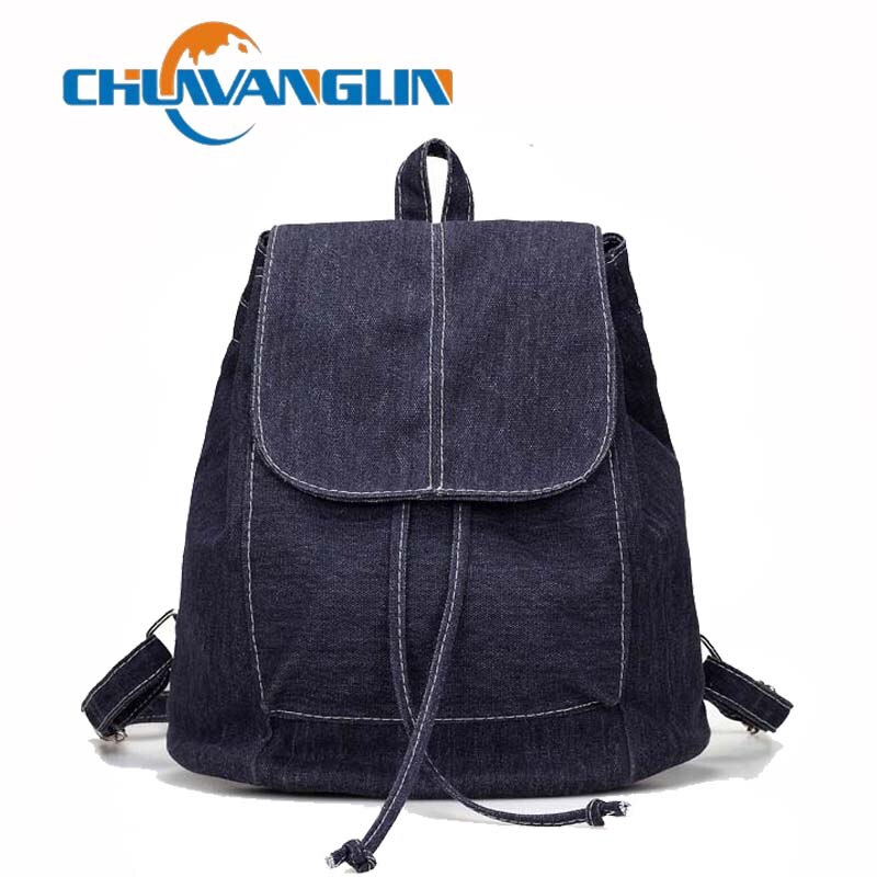 Balo CHUWANGLIN C0115 Bằng Vải Canvas Thiết Kế Dây Rút Thời Trang Nữ