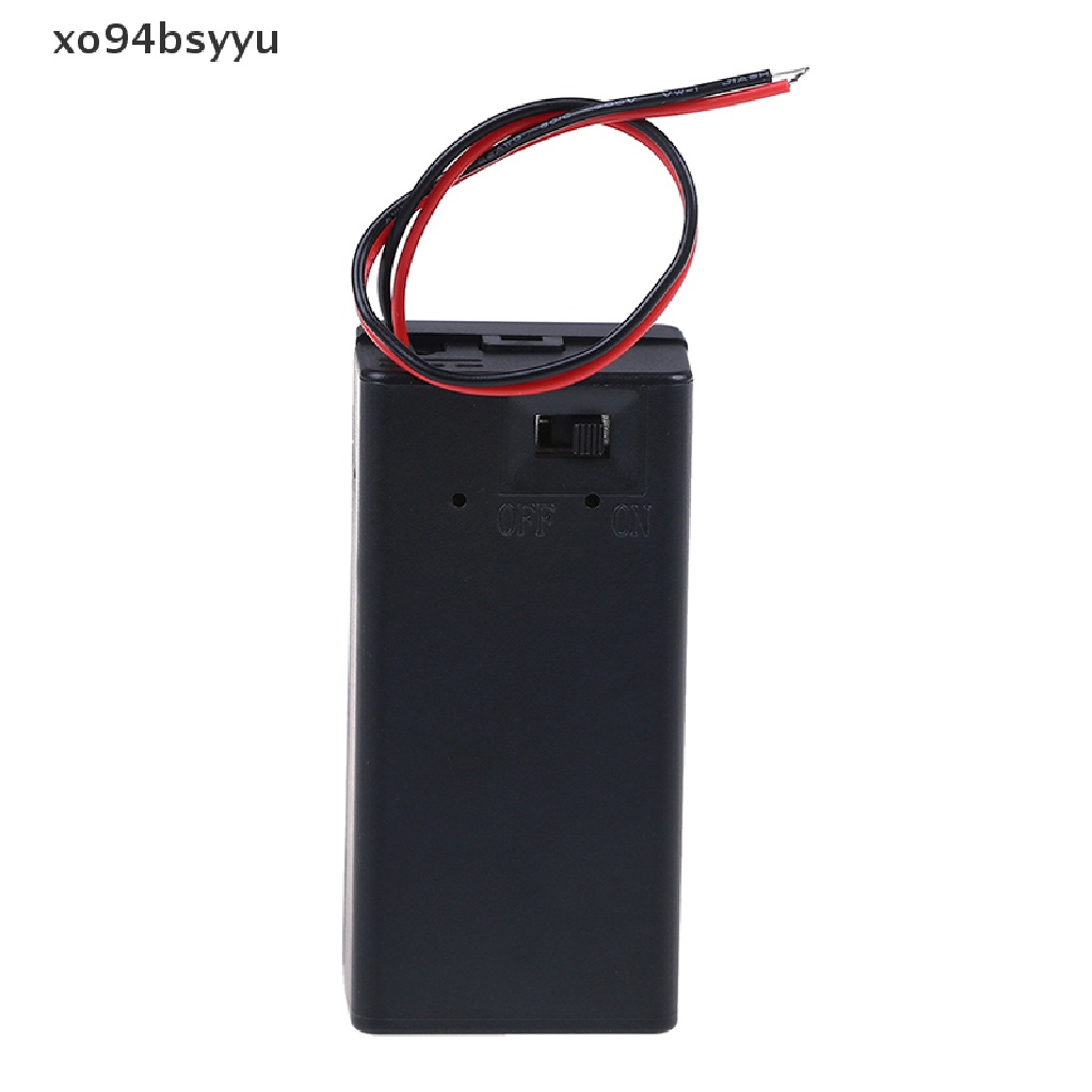 Hộp Đựng Pin 9V Volt PP3 Xo94Bsyu Có Dây / Nắp Công Tắc Bật / Tắt Ốp