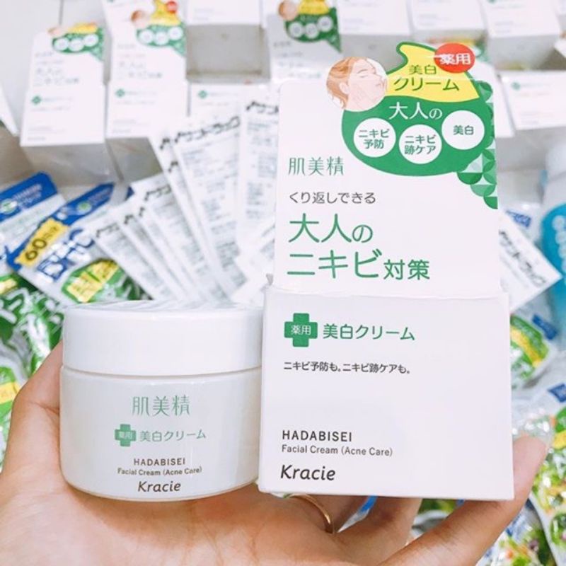 Kem Dưỡng Ngừa Mụn Kracie Hadabisei Facial Cream