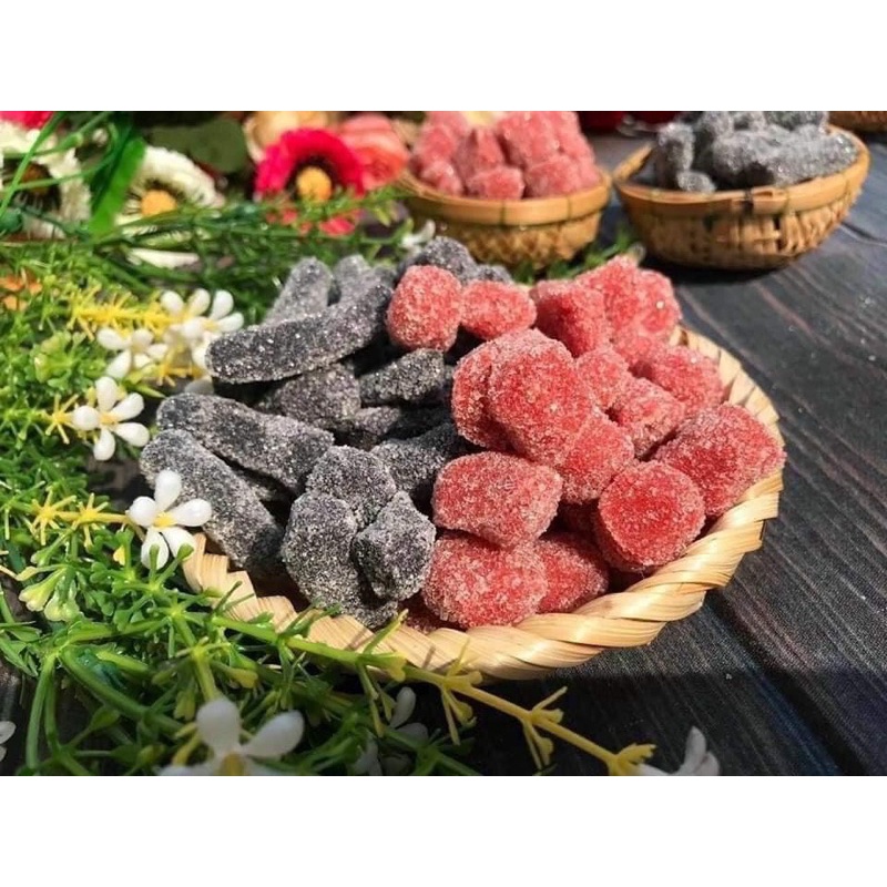 Kẹo Dâu Tây Mix Kẹo Dâu Tằm 500GR Chua Ngọt Thơm Ngon Hàng Không Bột