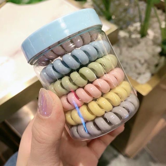 Set 3 dây cột tóc lò xo màu ngẫu nhiên